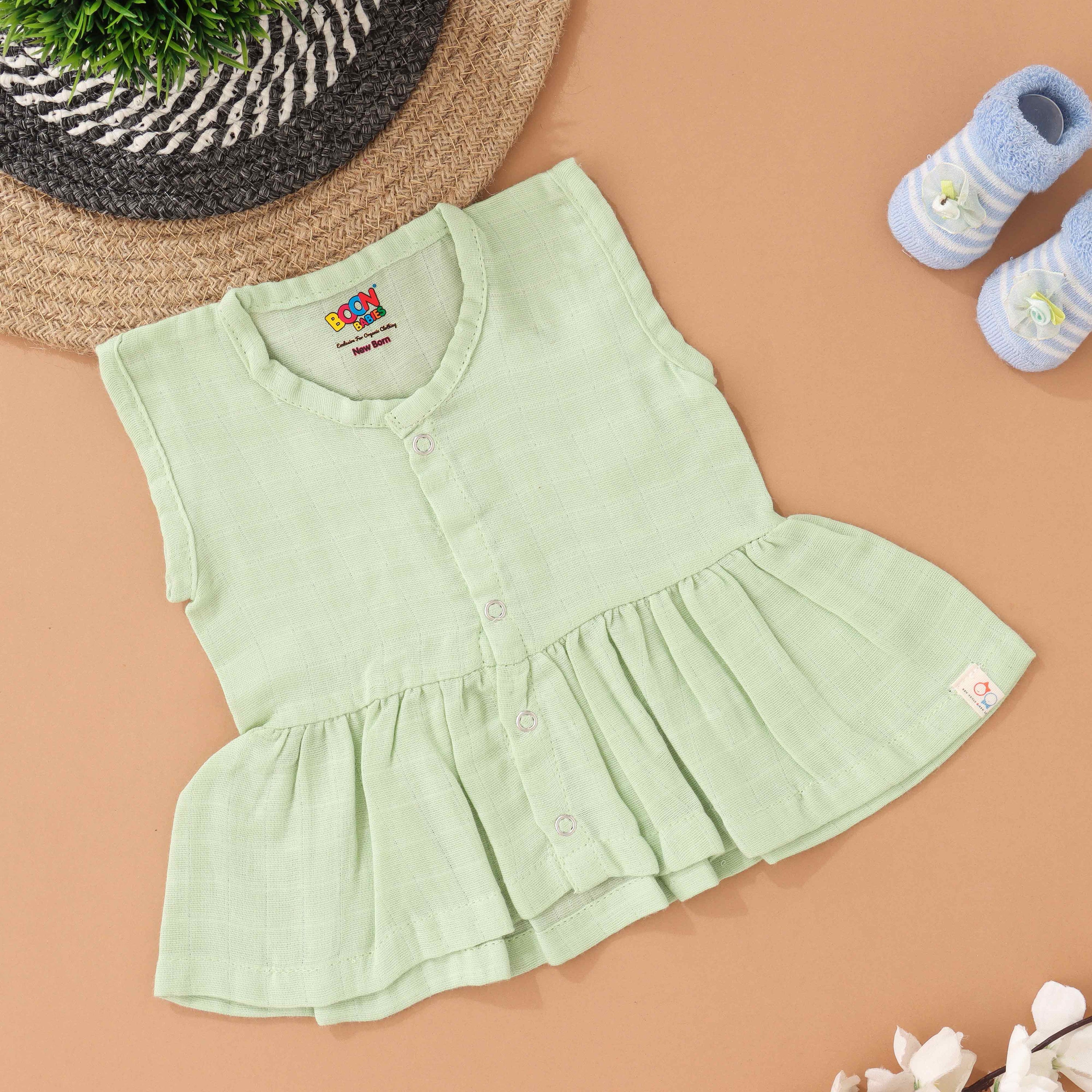 Summer Comfort Redefined: Pure Muslin Baby Frock