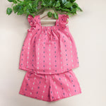 Girls Frill Top & Shorts Set – Premium South Cotton Print