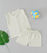 Mint Whisp Crinkled Muslin Jabla & Shorts Set – Soft & Breezy Daily Wear