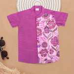 Vibrant Pink Floral Boys Ethnic Shirt Boon Babies