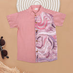 Soft Peach Ethnic Shirt with Swirl Embroidery Boon Babies