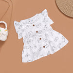 Playful Animal Print Muslin Baby Frock – Comfy & Stylish