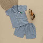 Mini Trendsetter: Boys Stylish Shirt and Shorts Set Boon Babies
