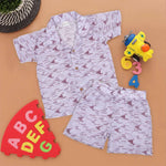 Trendy Boys Co-ord Set – Cotton Shirt & Shorts for Summer Comfort