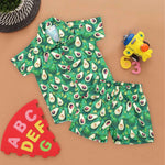 Avocado Printed Boys Cotton Shirt and Shorts Set