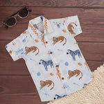 Boys Cotton Shirt – Jungle Animal Safari Print