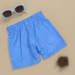 Relaxed Fit Solid Cotton Boys Shorts Boon Babies