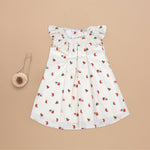 Playful Monkey - Print Frilled Sleeveless Frock for Girls Boon Babies