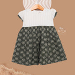 Charming Kids Kids Leaf Frock with Olive Color