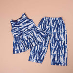 Trendy Blue Tie-Dye Cotton Girls CO-ORD SET – Stylish & Comfortable Boon Babies