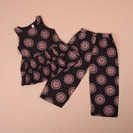 Chic Black Mandala Print Cotton Girls CO-ORD SET – Summer Special Boon Babies