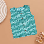 Charming Blue Ikat Jabla - Stylish Summer Wear Boon Babies