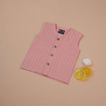 Soft Muslin Baby Jabla - Peach | Tiny Heart Print Boon Babies