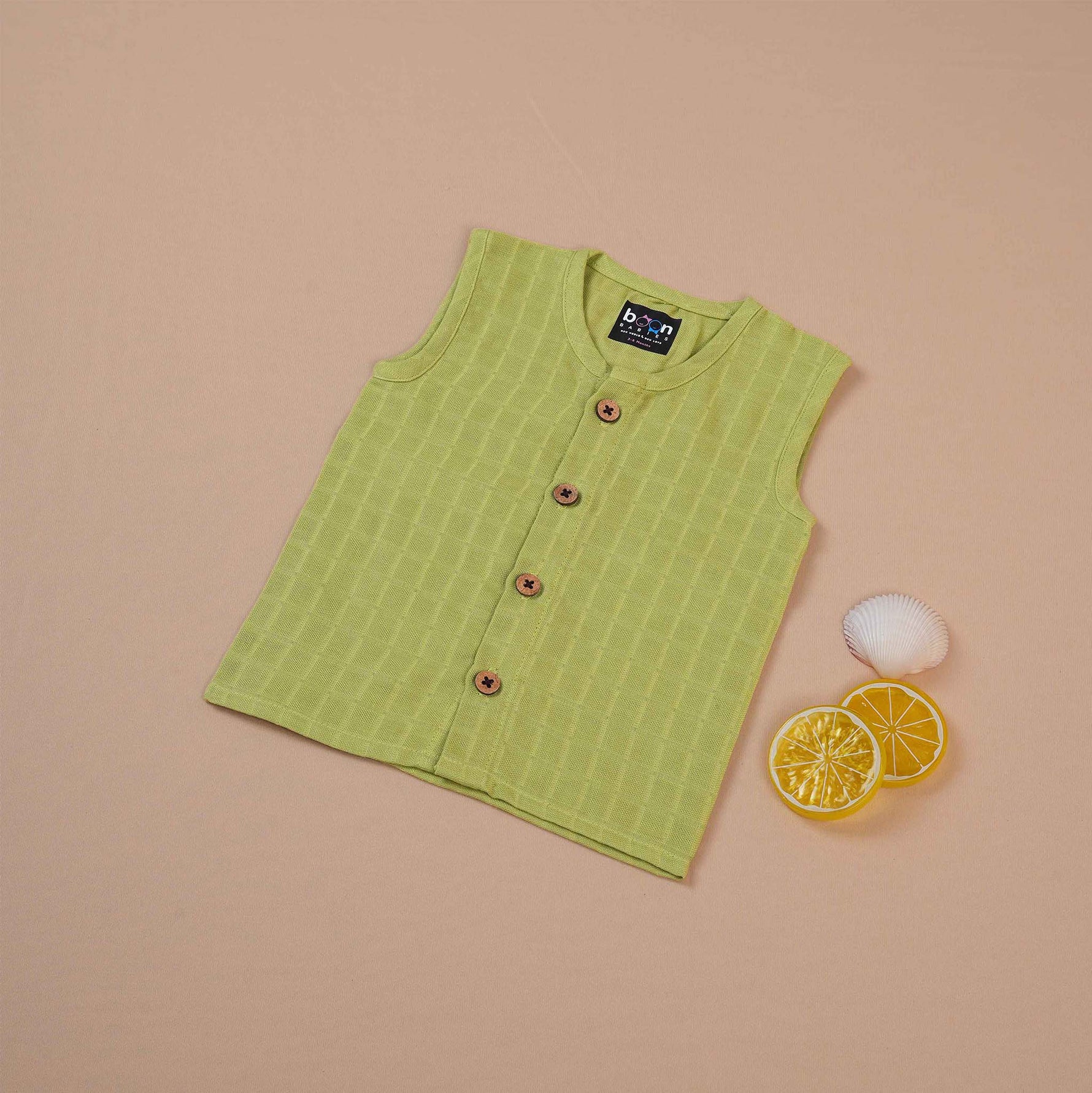 Pastel Green Muslin Baby Jabla for Gentle Comfort Boon Babies
