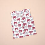 Elegant Elephant Print Jaipur Cotton Jabla for Babies