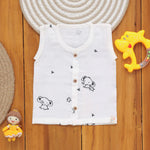 Muslin Printed Wooden Button Jabla PJ004 - Elephant Print