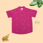 Magenta Pink Silk Butta Shirt – Baby Boys