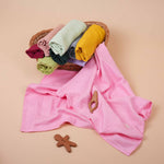 Blush Pink Muslin Baby Swaddle – Ultra Soft & Gentle