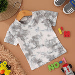 Stormy Skies: Grey Tie & Dye Kids T Shirt Boon Babies
