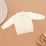 Sunshine Warmth: Yellow Full-Sleeve Knit Cardigan for Kids Boon Babies