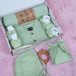 Green Muslin Baby Combo Set – Newborn Dress Collection by Boon Babies