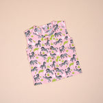 Adorable Pink Zebra Print Jaipur Cotton Jabla for Babies