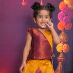 Maroon and Mustard Yellow Traditional Lehenga Set for Girls Elegant Festive Wear Boon Babies