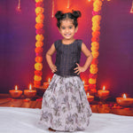 Grey Top with Pastel Floral Skirt Boon Babies