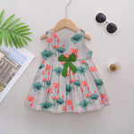 Cute cotton sleeveless frock with lotus print & bow. Perfect for ages 1–4 years. Stylish, breathable & comfy for everyday and festive wear.