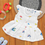 Umbrella Charm Capsleeve Muslin Frock – Playful and Breezy Boon Babies