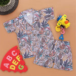 Tropical Print Cotton Boys Shirt Set – Stylish & Breathable