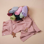 Soft Peach Muslin Baby Swaddle – Gentle & Cozy for Babies