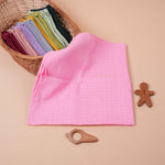 Soft & Gentle Pink Muslin Baby Towel