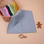 Soft Grey Baby Towel Gentle Muslin