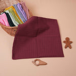 Soft & Absorbent Maroon Muslin Baby Towel