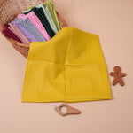 Soft Mustard Yellow Baby Towel Gentle Muslin