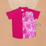Hot Pink Silk Shirt for Boys – Traditional Ethnic Wear with Pattu Dhoti