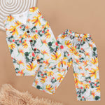 Tropical Bliss Yellow Floral Hakkoba Girls Co-Ord Set – Breezy & Stylish Boon Babies