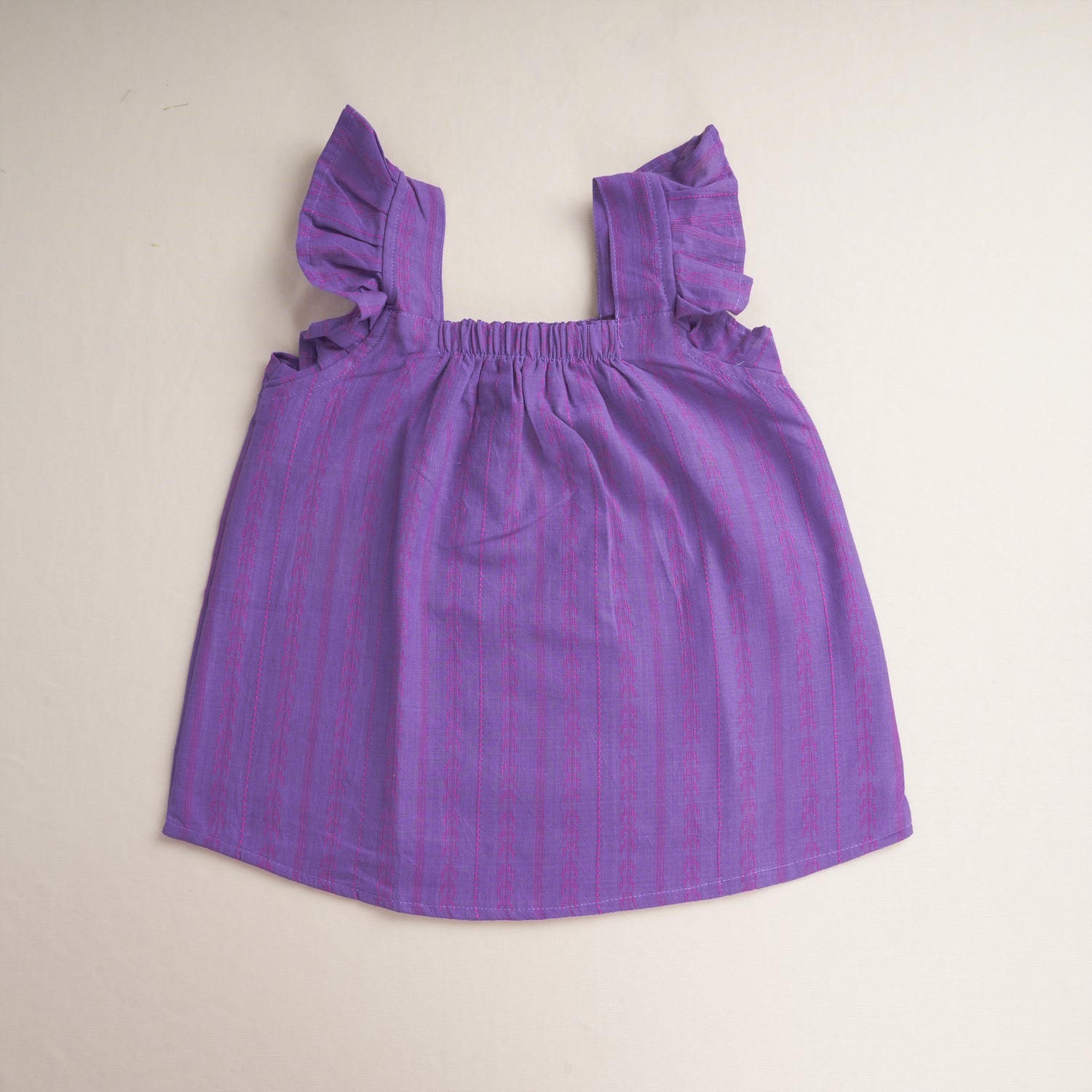 Girls Lavender South Cotton Co-ord Set – Frill Strap Top & Shorts