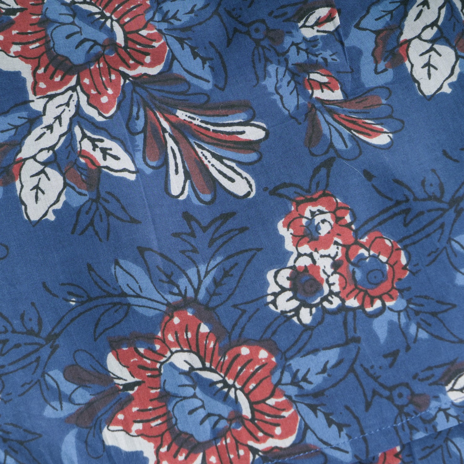 Girls Blue Printed Frill Top & Shorts Set