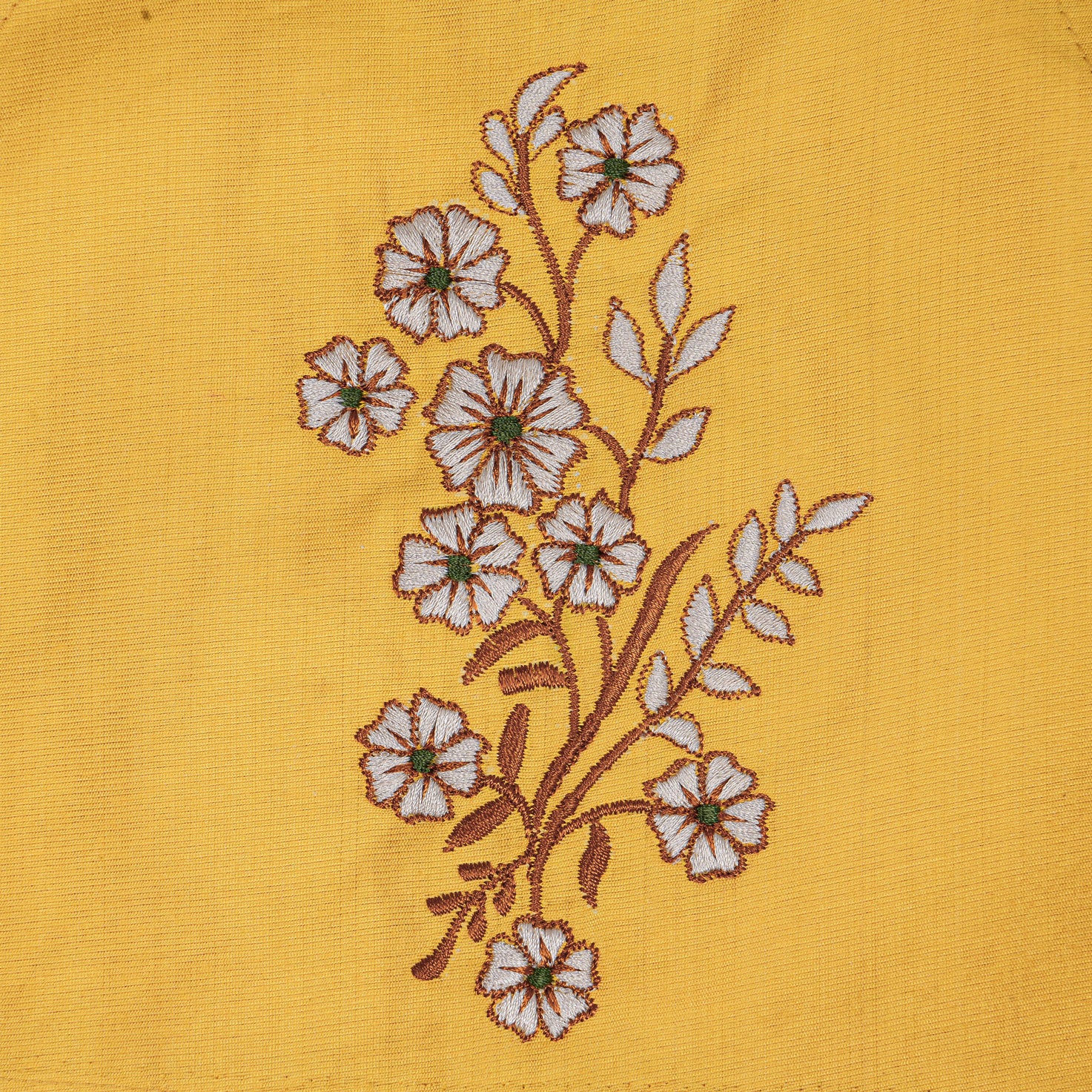 Mustard yellow cotton top with cream skirt, soft lining, elastic waist and comfy fit – perfect Kerala-style ethnic wear for girls aged 1–5 years.