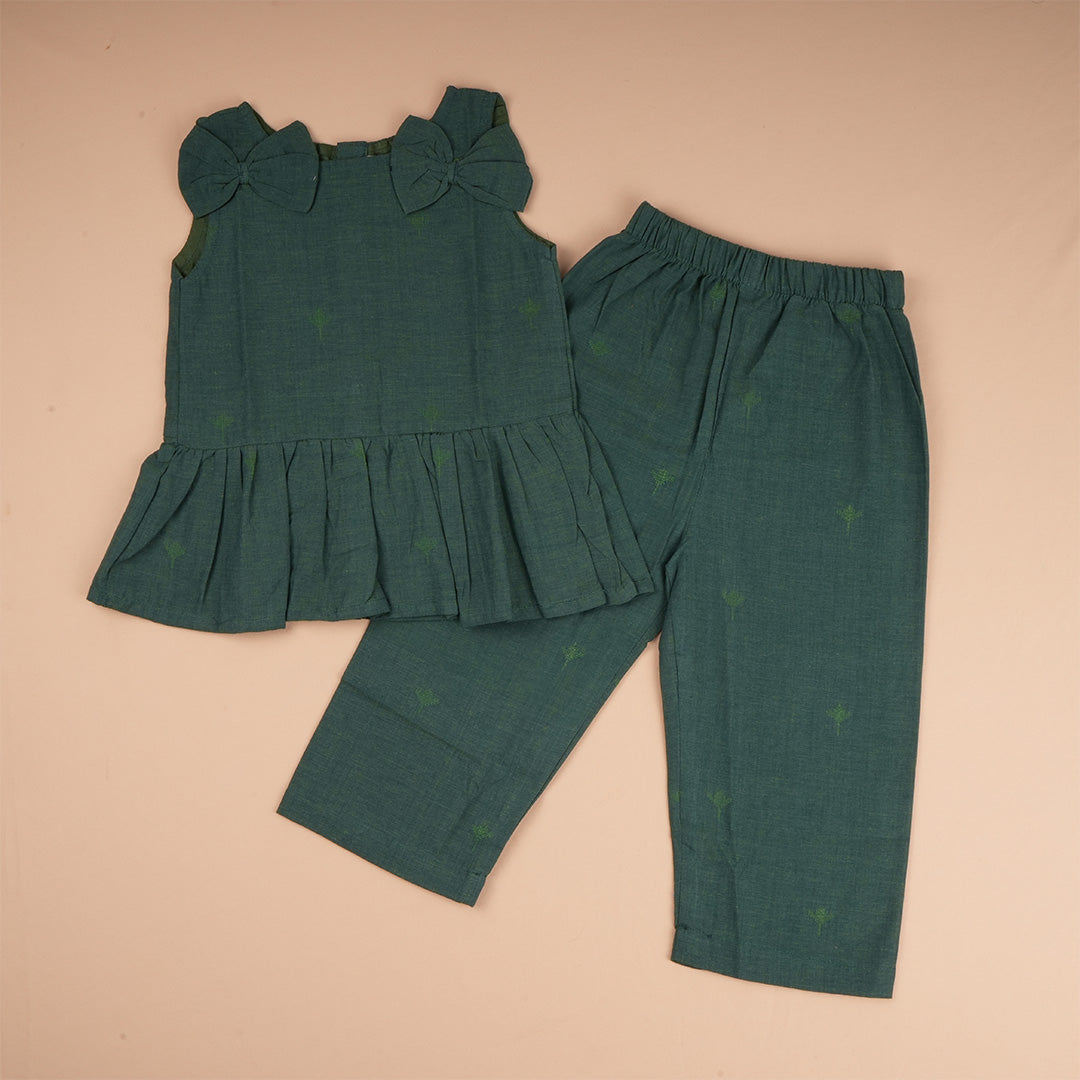Girls sleeveless top and pant co-ord set by Boon Babies, featuring a stylish sleeveless top and matching pants for kids.