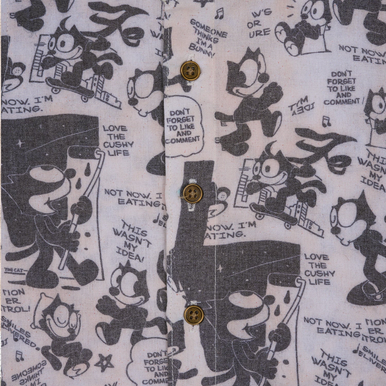 Boys Cotton Mandarin Collar Cartoon Printed Shirt