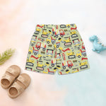 Boon Babies Jaipur cotton shirt and shorts set with printed design, straight collar, breathable summer wear for children.
