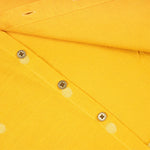 Yellow raw silk ethnic shirt and dhoti for festive wear, featuring solid color and traditional design by Boon Babies.
