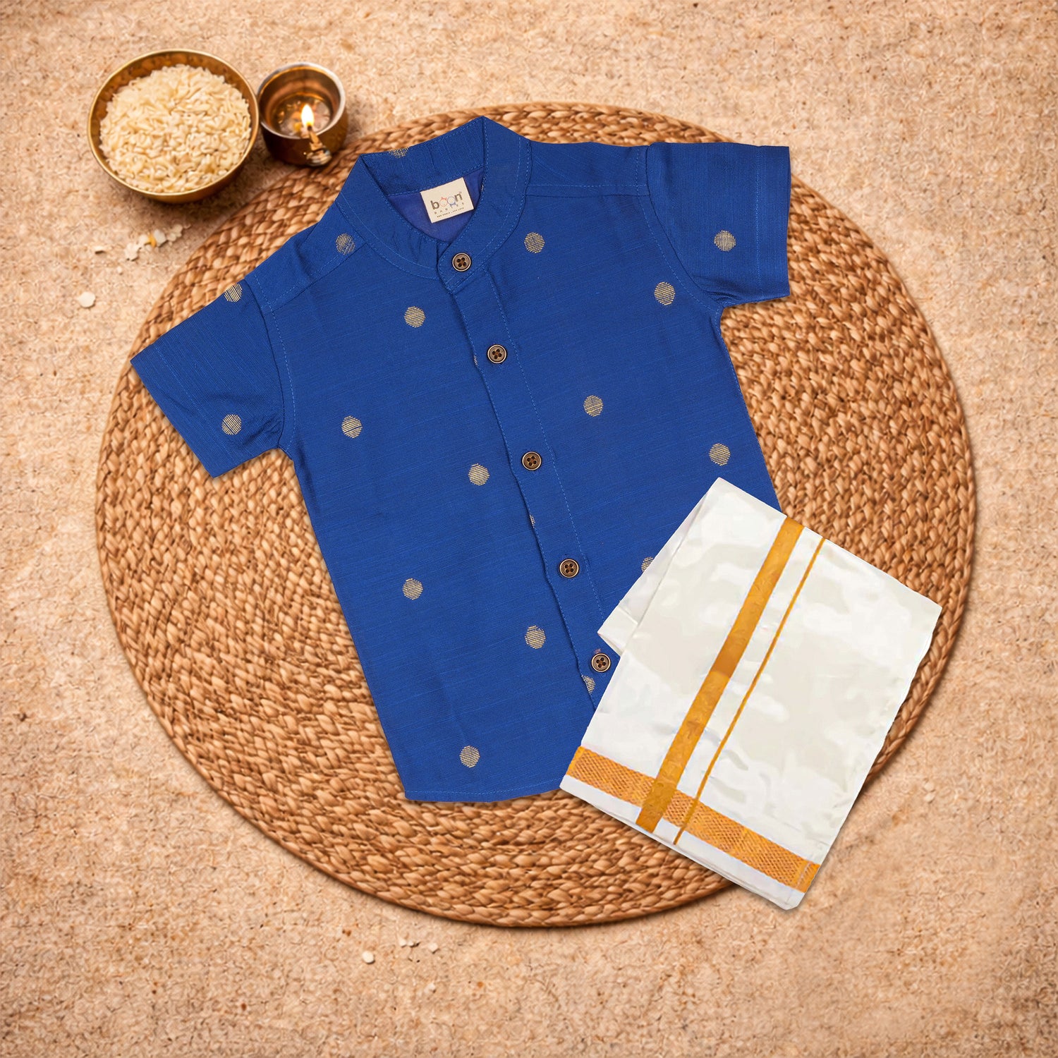 Premium Raw Silk Festive Wear – Royal Blue