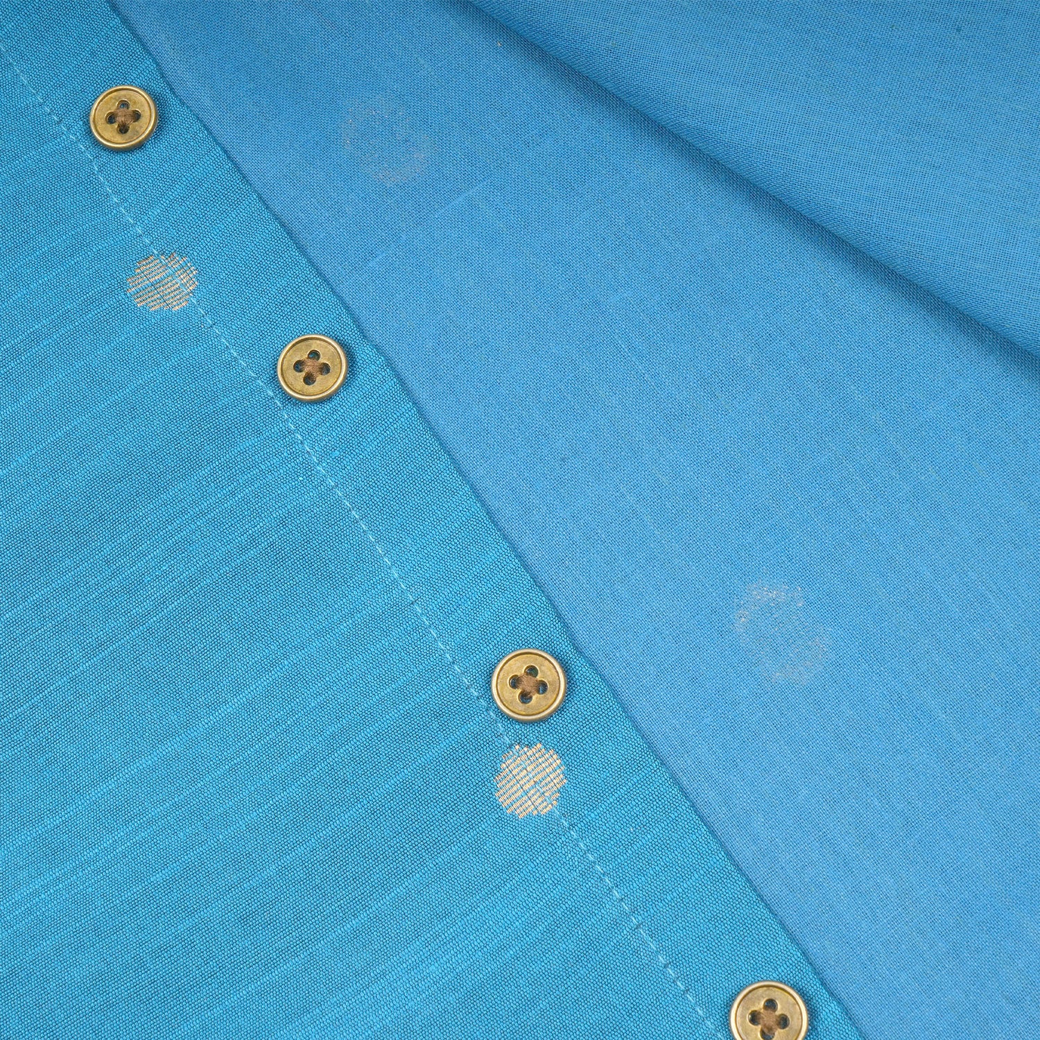 Boys sky blue silk butta shirt and dhoti set by Booon Babies, traditional festive ethnic wear for boys, with intricate design details.