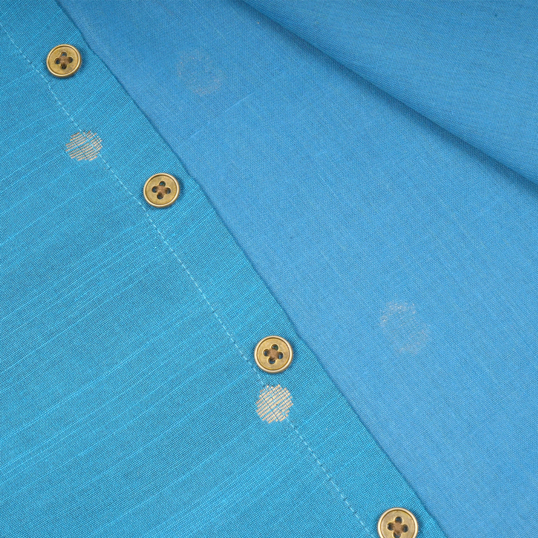 Boys sky blue silk butta shirt and dhoti set by Booon Babies, traditional festive ethnic wear for boys, with intricate design details.