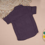 Boys' Popcorn Shirt by Boon Babies, lightweight solid polycotton casual shirt for kids aged 6 months to 5 years.