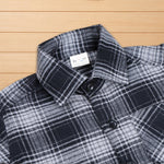 Soft and breathable cotton checked shirt for boys with a classic collar—ideal for casual and outdoor wear.